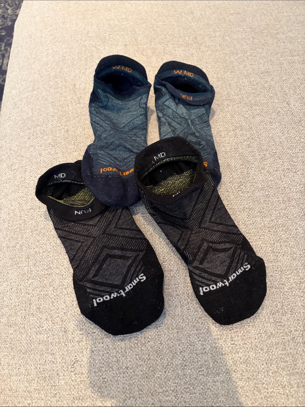 2 Pairs - Smartwool Women's M No-Show Run Socks